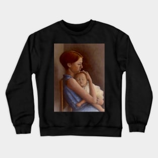 A mothers love - Oil painting by Avril Thomas - Adelaide / South Australia Artist Crewneck Sweatshirt